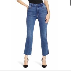 Good American Good Curve high rise cropped straight leg jeans size 25 NWOT